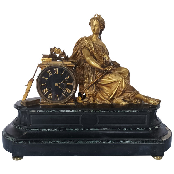 Henri Picard (1840- 1890) Pendule allégorique en bronze Napoleon III