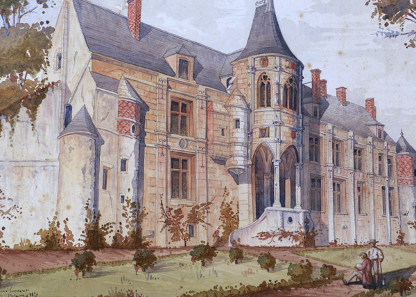 FRANZÖSISCHE Schule im Jahr 1870, Le Château de Nantouillet