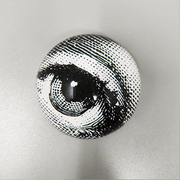 1970s Piero Fornasetti Astonishing Crystal Paperweight Sphere. Made in Italy