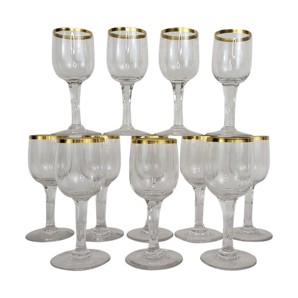 12 crystal wine glasses