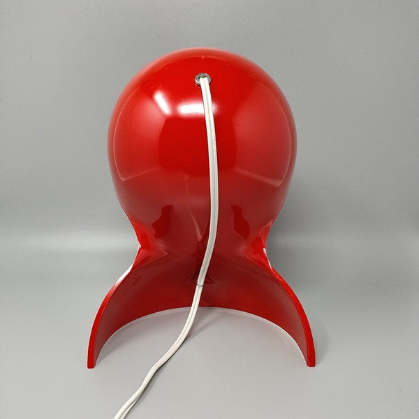 Lampada da tavolo originale Dalù rossa degli anni '60 di Vico Magistretti per Artemide (non una replica)