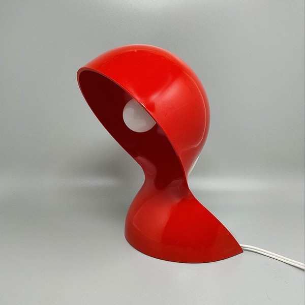 Lampada da tavolo originale Dalù rossa degli anni '60 di Vico Magistretti per Artemide (non una replica)