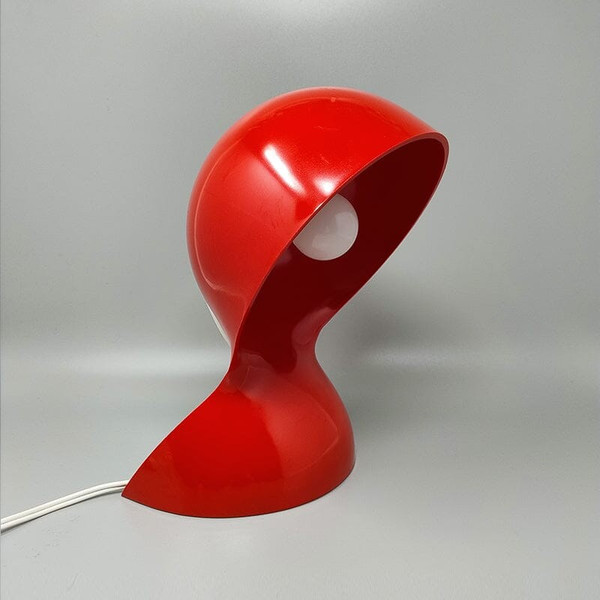 Lampada da tavolo originale Dalù rossa degli anni '60 di Vico Magistretti per Artemide (non una replica)