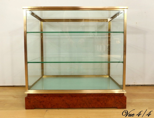 Brass and Elm Display Case - 1950