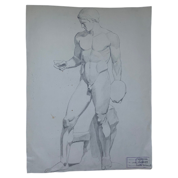 Disegno di nudo alla Scuola di Architettura Antica Nantes Jean Zannier XX