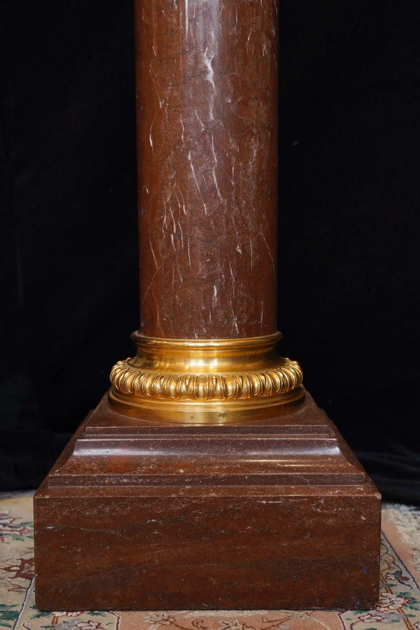 Important pair of columns with pair of candelabra, Napoleon III period