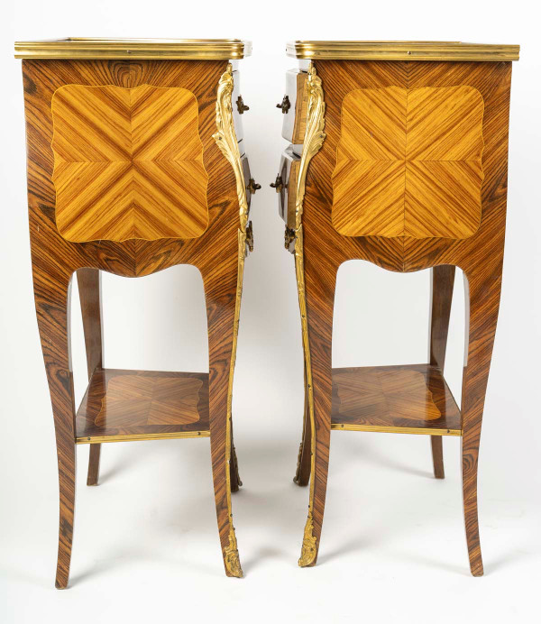 A Pair of Louis XV Style Bedside Tables, 1900