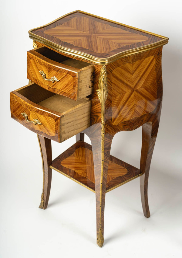 A Pair of Louis XV Style Bedside Tables, 1900