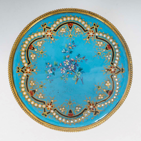 A beautiful Miniature enamel footed cup, circa 1880