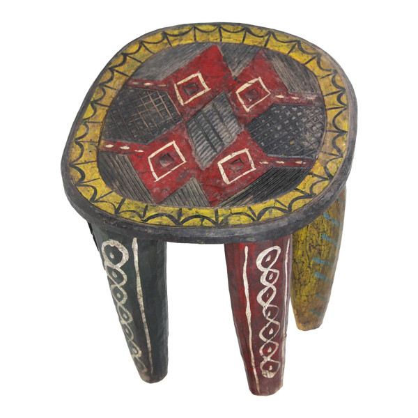 NUPE 8 Leg Stool from Nigeria (Black)