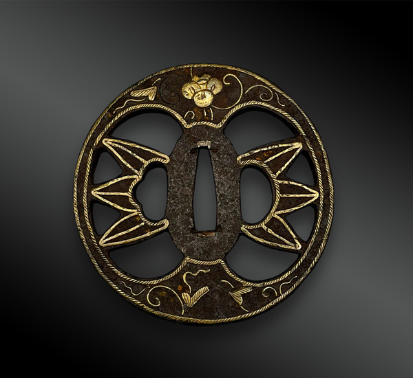 TSUBA Maru Gata - Japon - Période Azuchi Momoyama (1573-1603)