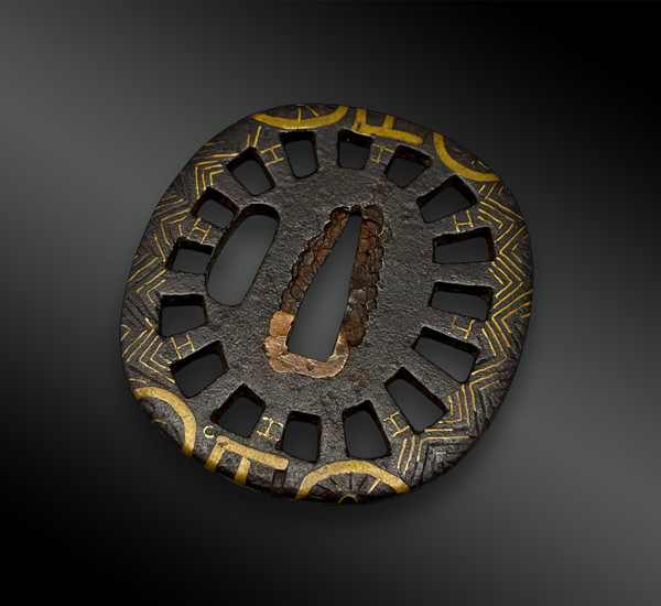 TSUBA Naga Maru Gata - Japan - Azuchi Momoyama period (1573-1603)