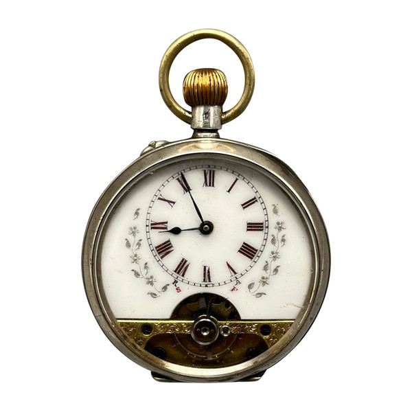 MONTRE de POCHE à GOUSSET Hebdomas - Suisse - Vers 1900