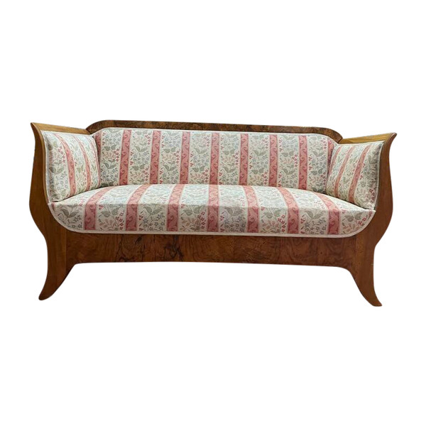 Bank – Charles X. Bidermeier-Sofa aus Wurzelholz