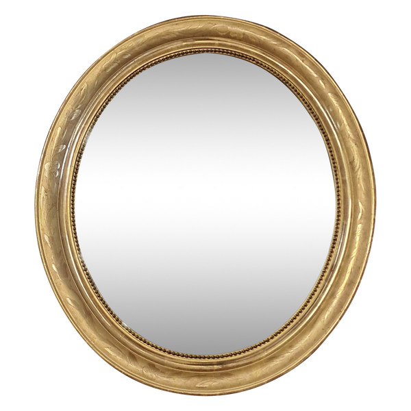 Small oval Louis Philippe mirror 66x 57