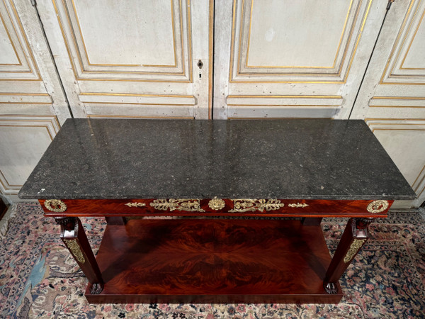 Console from the Napoleon I period, return from Egypt, in mahogany and bronze