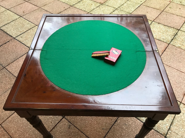 Small 19th century mahogany games table from the Restoration period