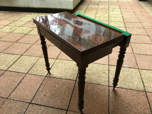 Small 19th century mahogany games table from the Restoration period