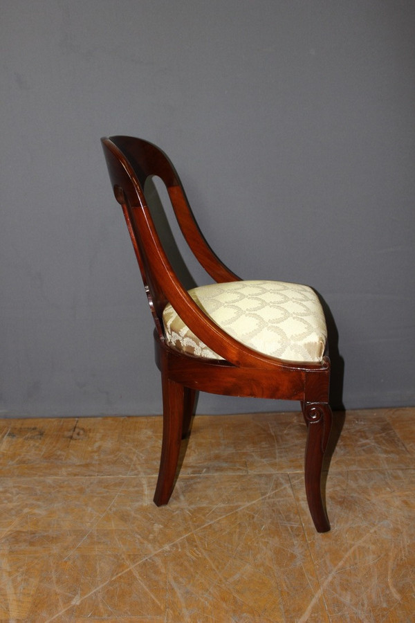 Set of Four 19th Century Mahogany Gondola Chairs