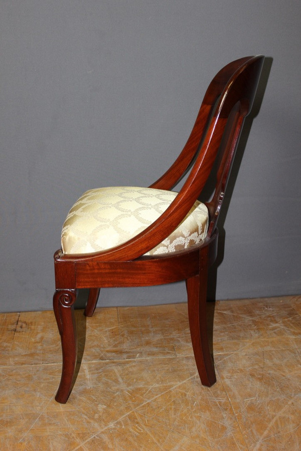 Set of Four 19th Century Mahogany Gondola Chairs