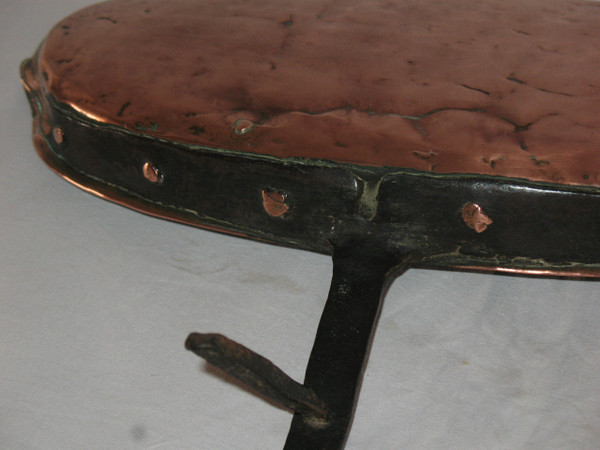 18th Century Tinned Copper and Wrought Iron Drip Pan