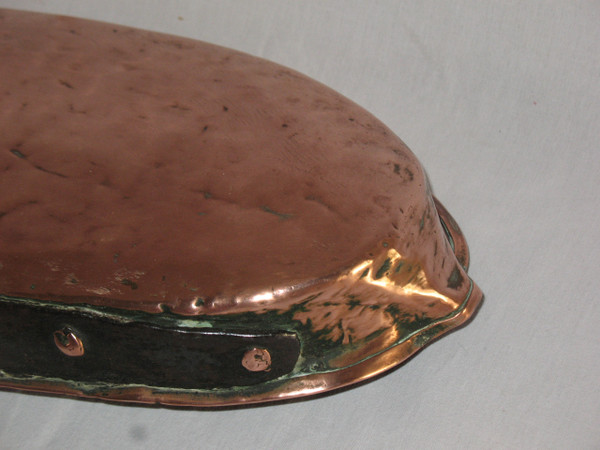 18th Century Tinned Copper and Wrought Iron Drip Pan