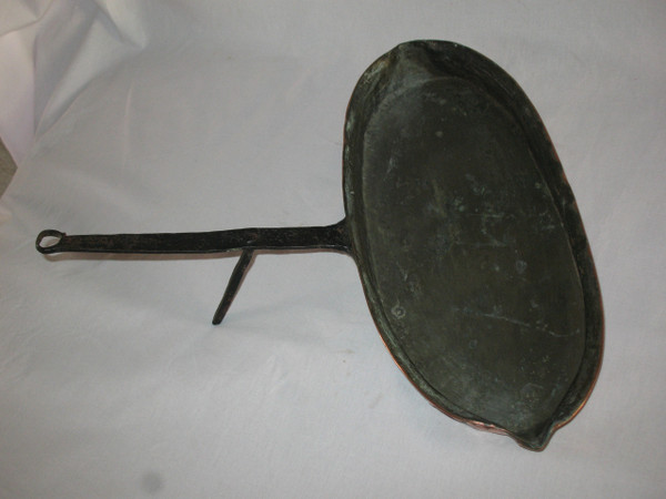 18th Century Tinned Copper and Wrought Iron Drip Pan