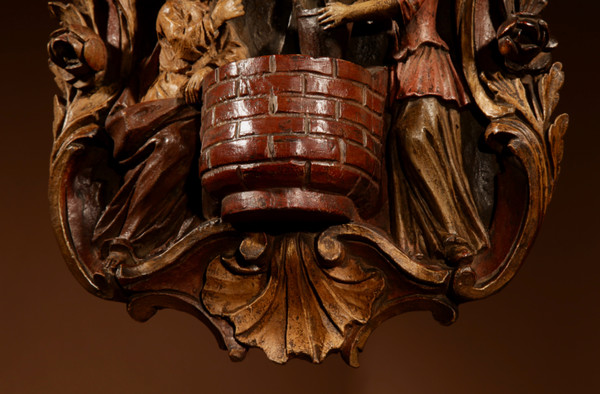  18th Century Wood Carving/Benitier.