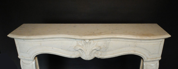 18th century white marble mantel