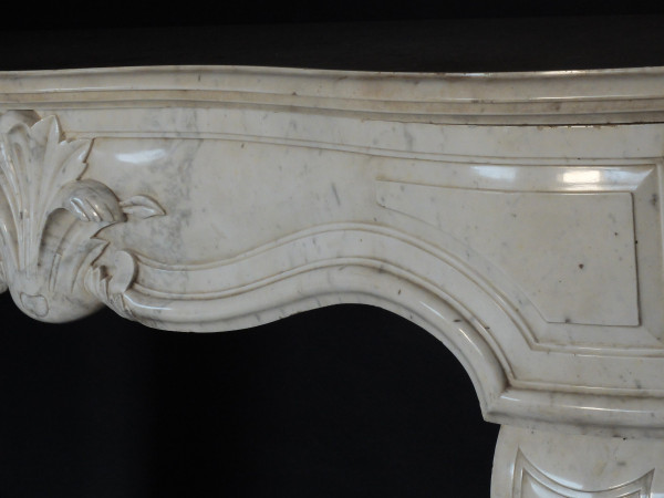 18th century white marble mantel