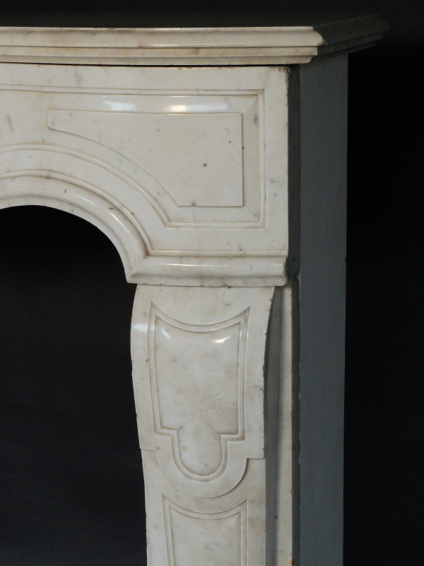 18th century white marble mantel