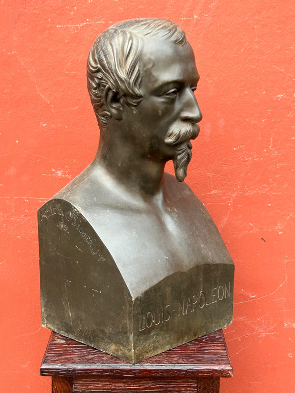 Lefevre Deumier (1812-1877) Important Hermes Portrait Bust Of Napoleon III dated 1851