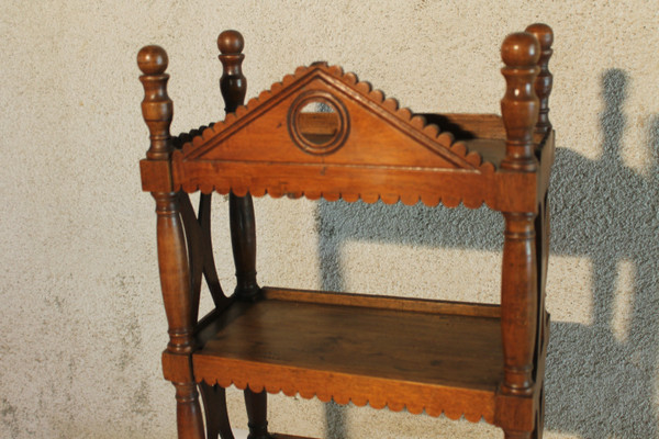 Small fruitwood shelf or verriot 19th century Origin Provence