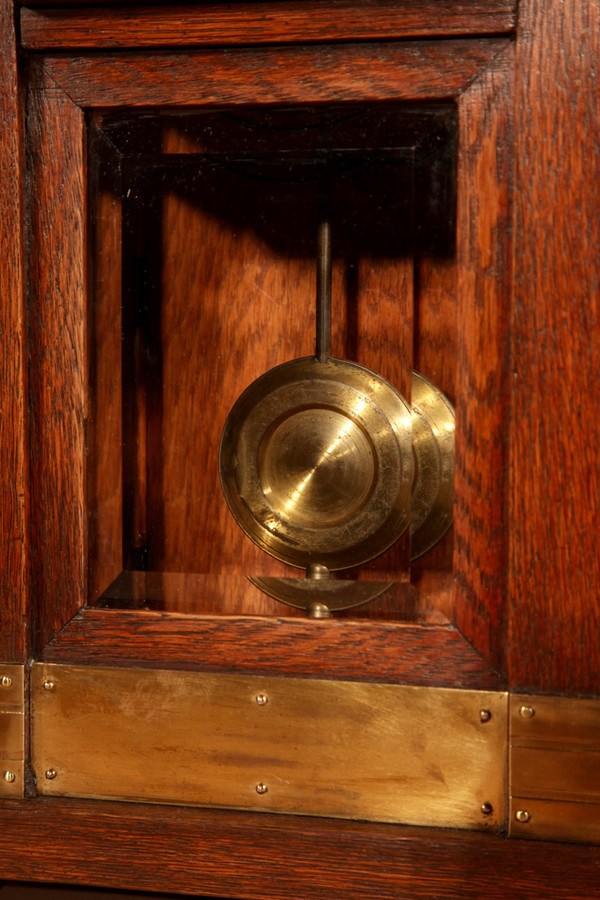 Art Nouveau/Deco Gustav Serrurier-Bovy (1858-1910) A rare oak and brass clock trim,