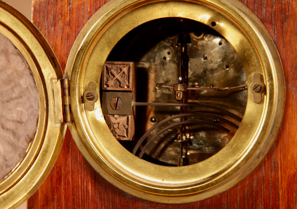 Art Nouveau/Deco Gustav Serrurier-Bovy (1858-1910) A rare oak and brass clock trim,