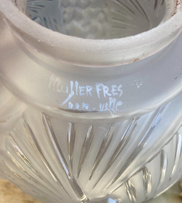 Lustre Art Deco Signé Muller Freres 