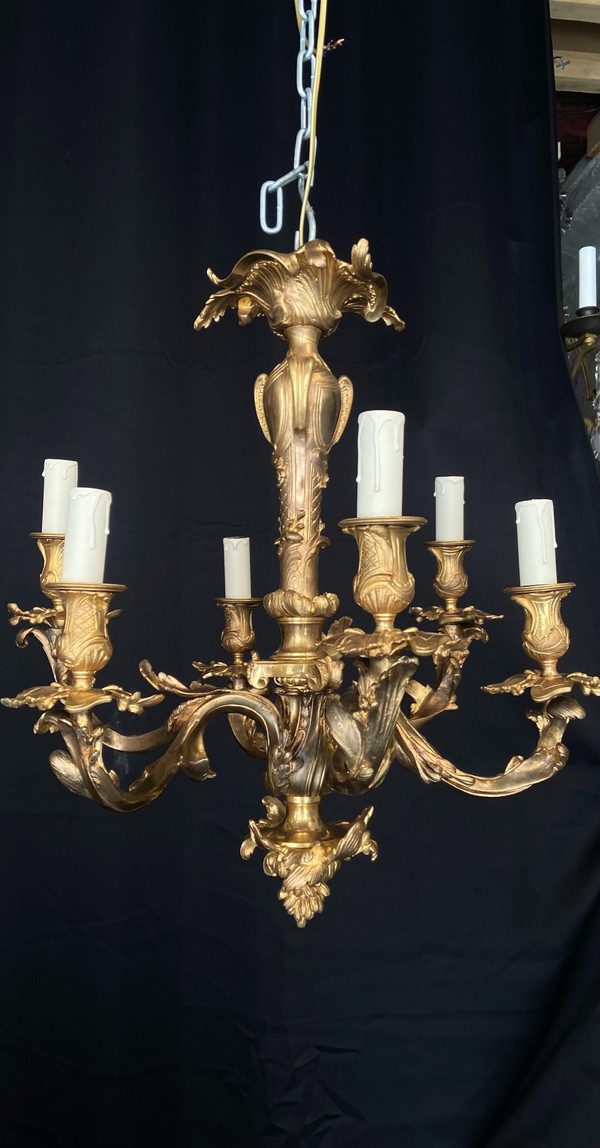 Lustre En Bronze XIXe 