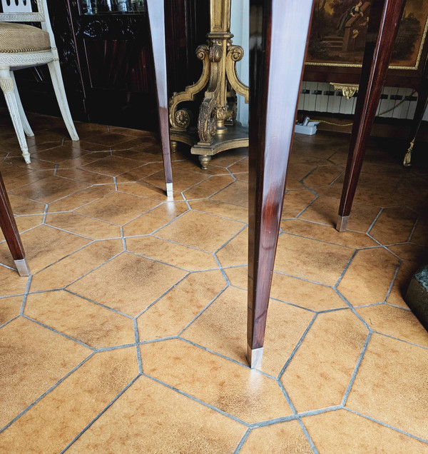 Art Deco Period Rosewood and Nickel-plated Bronze Games Table