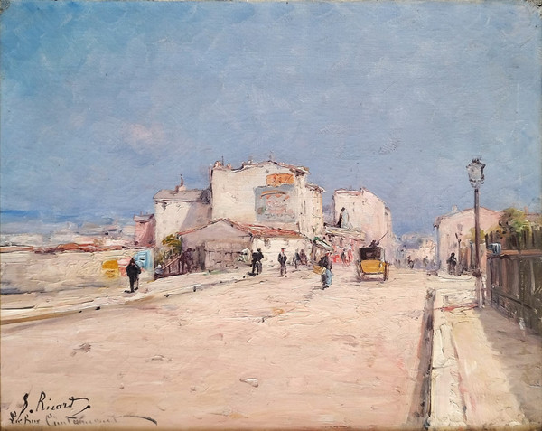 Paris Montmartre  Rue Caulaincourt  Landscape Oil Painting By S. Ricard