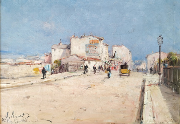 Paris Montmartre  Rue Caulaincourt  Landscape Oil Painting By S. Ricard