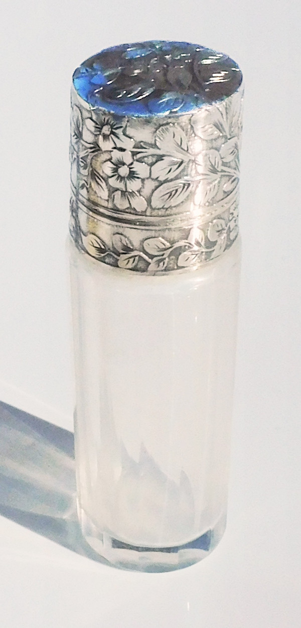 Flacon à Sels Parfum Kristall Silber Ende XIX Jugendstil