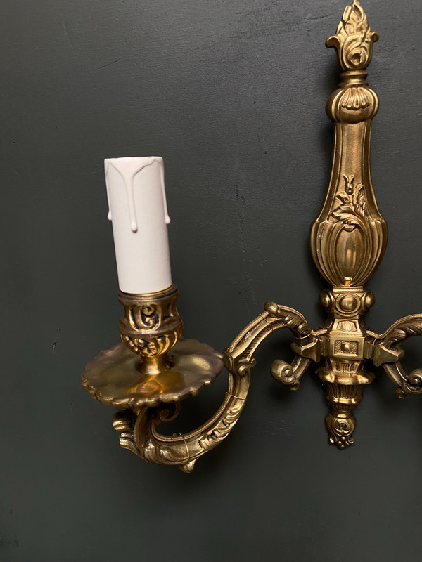 Pair of Rocaille-style wall lights