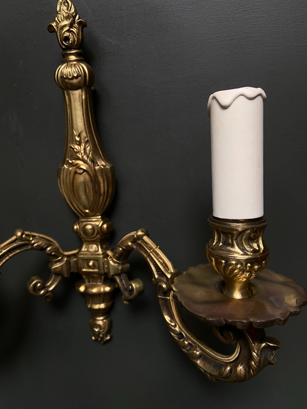 Pair of Rocaille-style wall lights