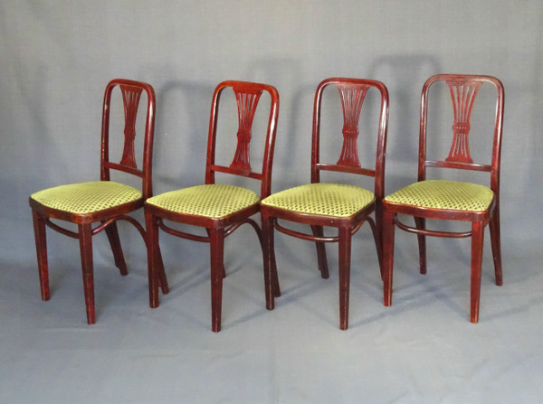 Set di 4 sedie Art-deco di Thonet, N°A78, circa 1930