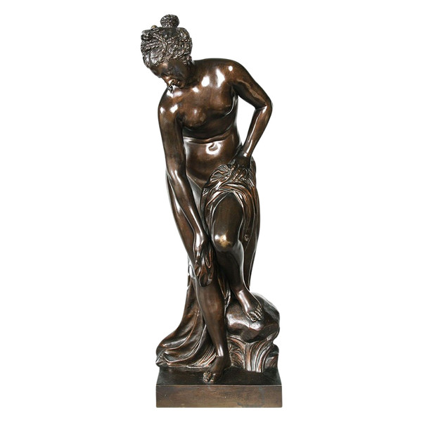 Large Bronze XIX ème, Christophe Gabriel ALLEGRAIN 1710/1795, Venus in the bath