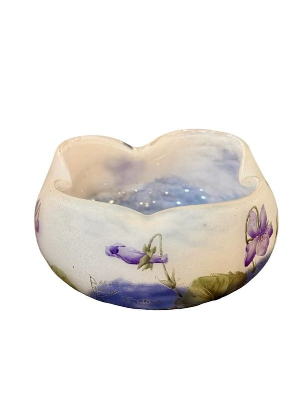 Daum Nancy Art Nouveau "Violettes" bowl