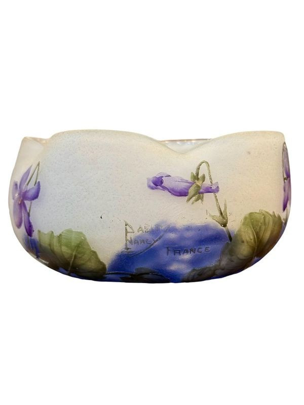 Daum Nancy Art Nouveau "Violettes" bowl