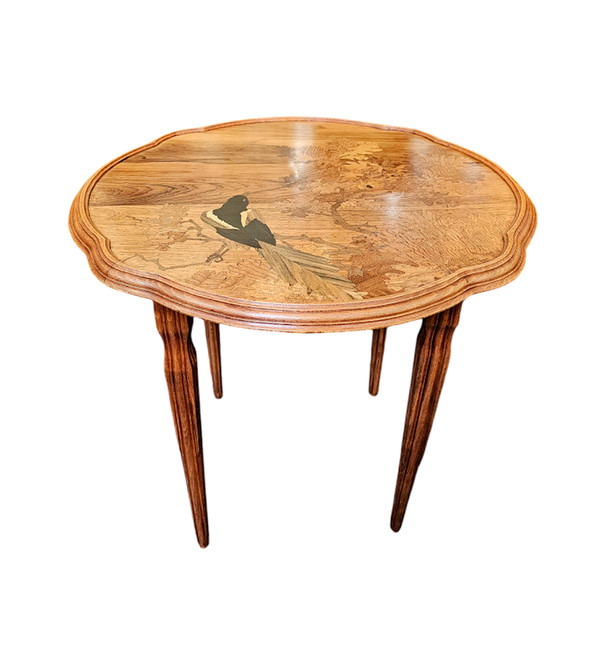 Emile Gallé "La Pie" Art Nouveau Coffee Table