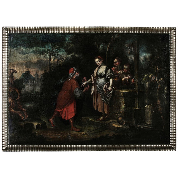 Flemish School, 17th century, 155 cm, Circle of Martin de Vos, Rebecca and Eliezer