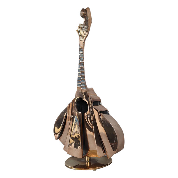 ARMAN 1928/2005, Bronze doré, Mandoline découpée